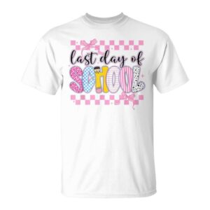 Last Day Of School Coquette Bow School's Out For Summer T-Shirt