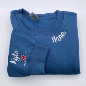 Custom Embroidered Nana Hoodie with Kids Names - Personalized Grandma Gift