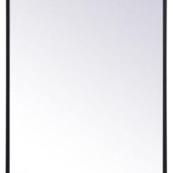 Metal Mirror Medicine Cabinet 17"x28", Black Finish