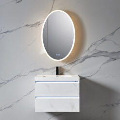 24x36 LED Mirror Medicine Cabinet, Left Hinge, Dimmable, Built-in Defogger