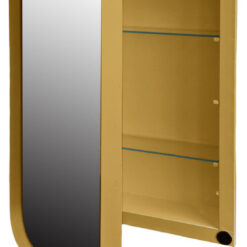 GDF Studio 16"x24" Recessed Metal Medicine Cabinet, Adjustable Shelves, Golden