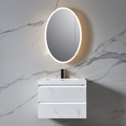 24x36 LED Mirror Medicine Cabinet, Right Hinge, Dimmable, Built-in Defogger