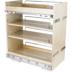 11-1/2" Wide Base Cabinet Pull Out Organizer Shelves with Concealed Soft Close Slides - For 15" Base Cabinets