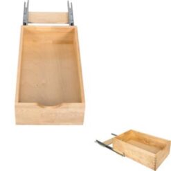 Preassembled 13-1/4"W Wood Soft Close Rollout Shelf / Pull Out Drawer for 15 Inch Base Cabinet Openings - Made in USA