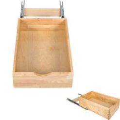 Preassembled 16-1/4 Inch Wide Soft Close Rollout Shelf System for 18 Inch Base Cabinet Openings