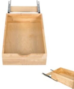 Preassembled 16-1/4 Inch Wide Soft Close Rollout Shelf System for 18 Inch Base Cabinet Openings