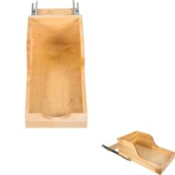 Preassembled 10-1/16 Inch Wide Soft Close High Back Rollout Vanity Shelf System for 12 Inch Base Cabinet Openings