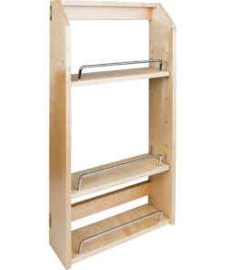 12-1/2 Inch Wide 24 Inch Tall Door Mounted Adjustable Spice Rack for 18 Inch Wall Cabinet